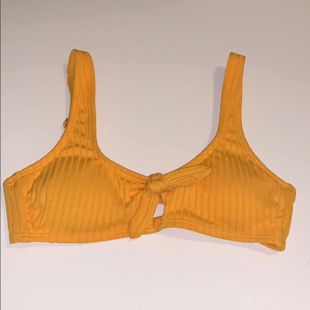 Target tie in front yellow swimsuit bikini top